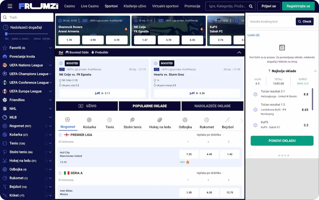 frumzi casino sport